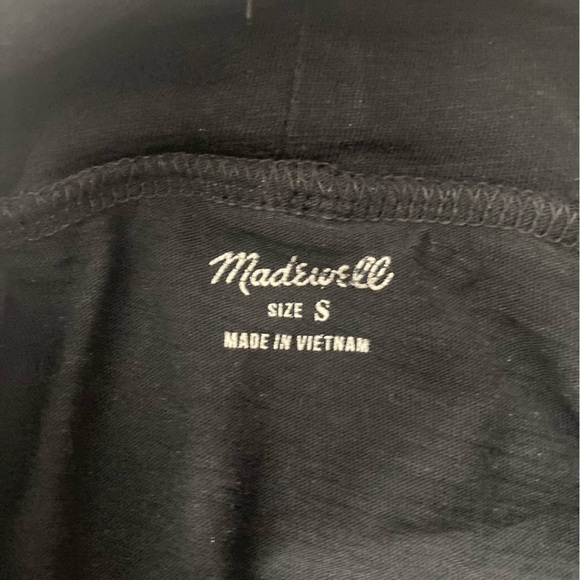 Madewell Whisper Cotton Turtleneck Tee Size Small Black - Picture 4 of 6